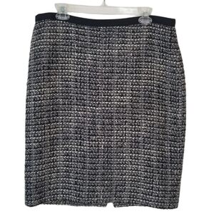 J. Crew No 2 Pencil Skirt Midnight Tweed Wool Blend Size 14 Careerwear
